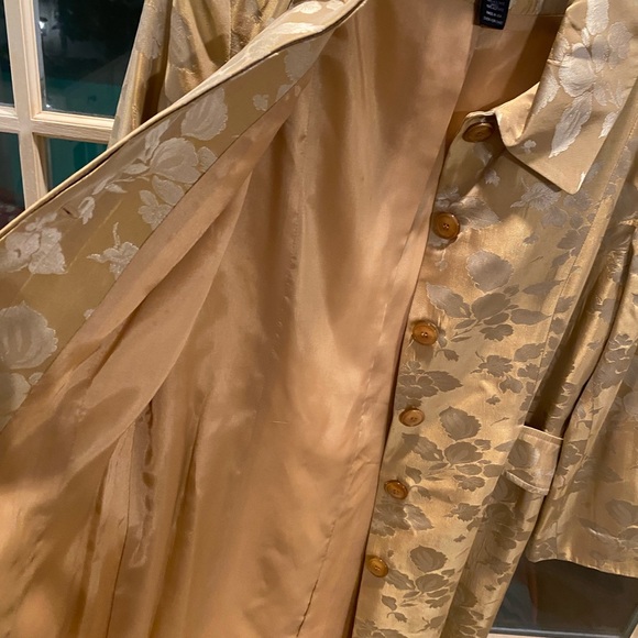 INC International Concepts  Beautiful Gold Trench Coat Style Peacoat - Picture 5 of 8